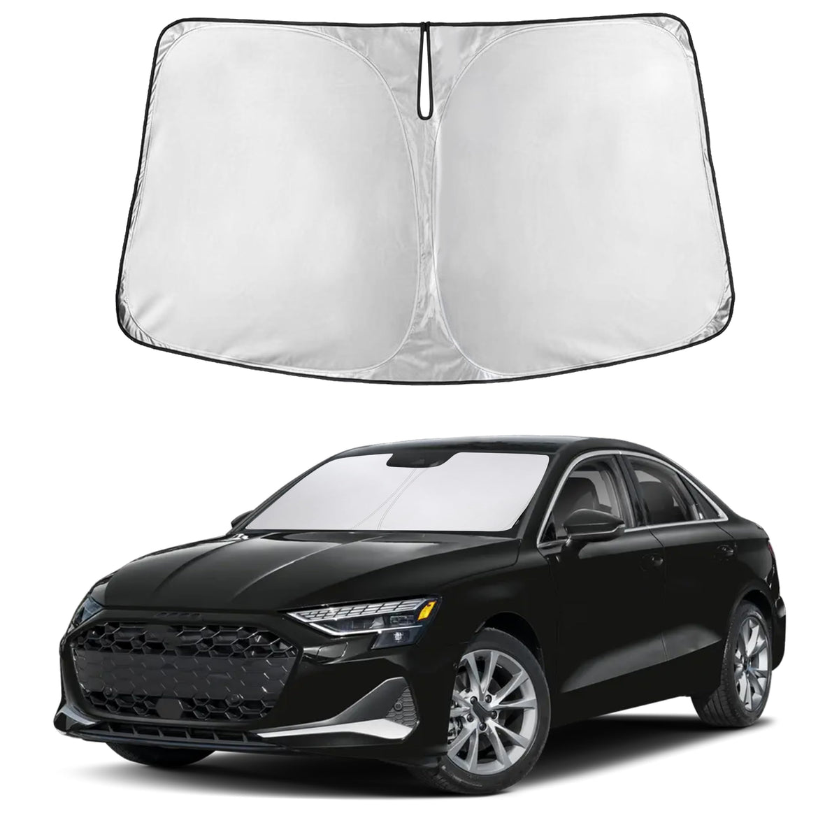 Autovir Windshield Sun Shade, Foldable Car Window Shades, 280T Visor Shade Jansha Store