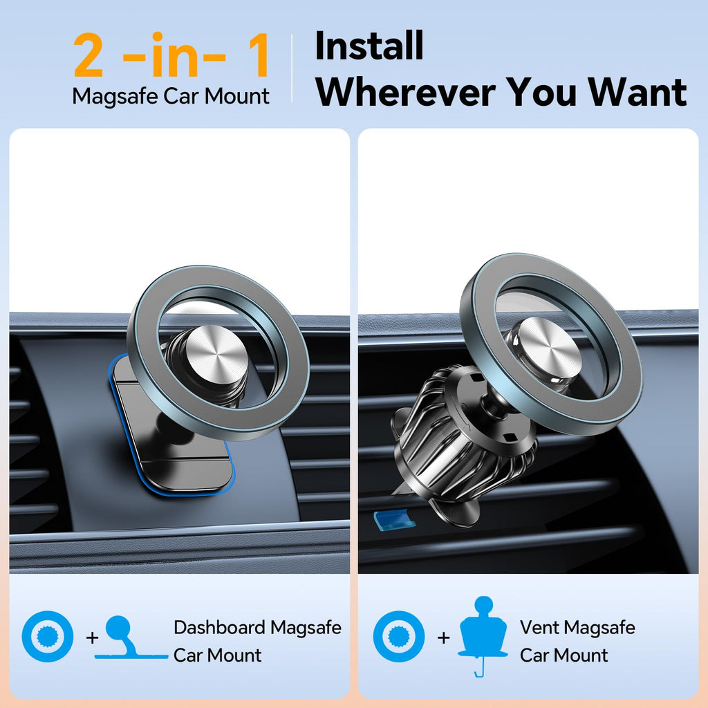 Kaistyle for Magsafe Car Mount【Strong Magnet】 Magnetic Phone Holder for Car Phone Holder Mount Dash Mounted Holders Phone Holders for Your Car Accessories for Women Men for iPhone 18 Pro Max 17 16 15 Jansha Store