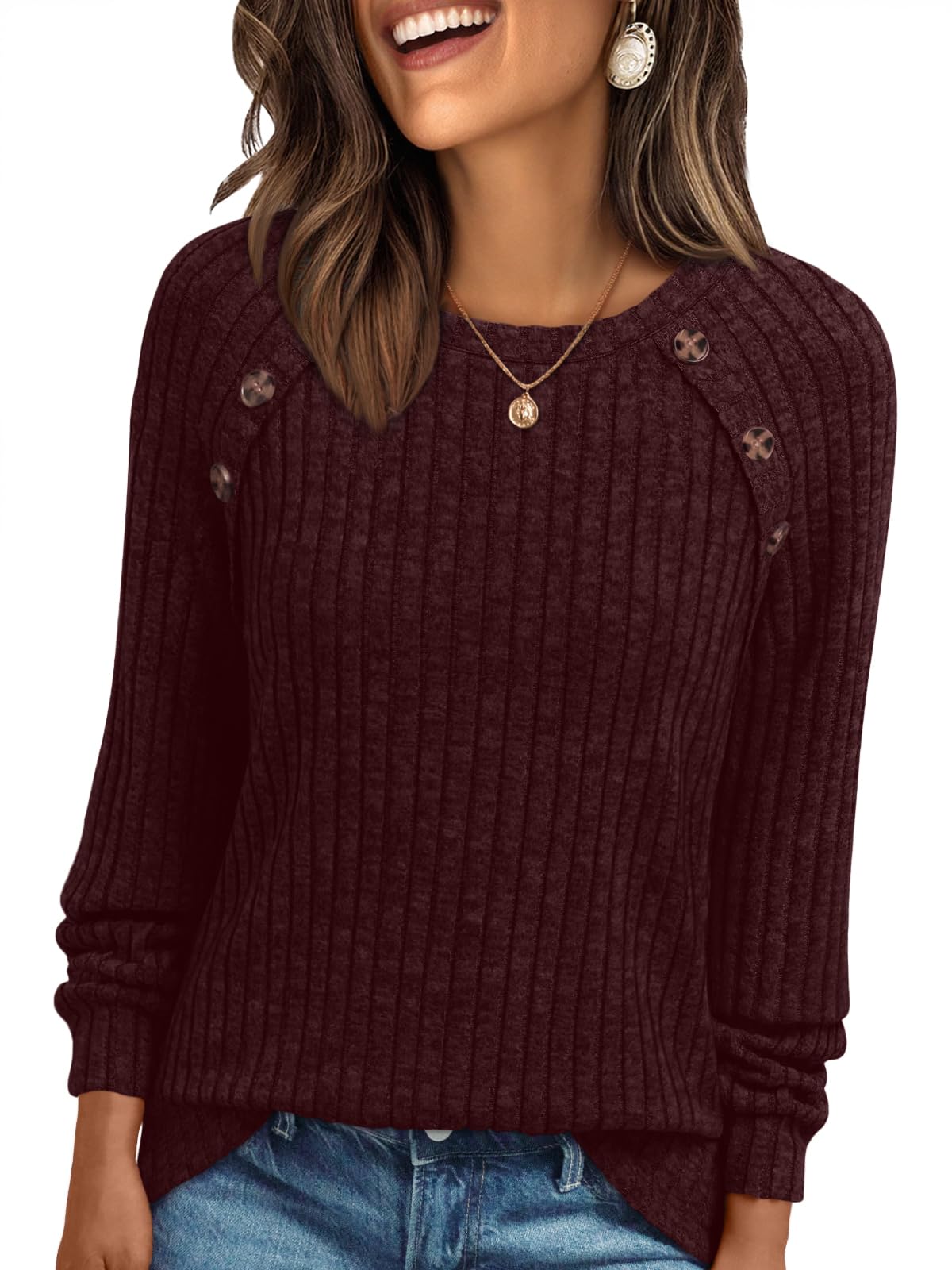 AUTOMET Womens Long Sleeve Shirts Fall Sweaters Business Casual Tops Blouse Jansha Store
