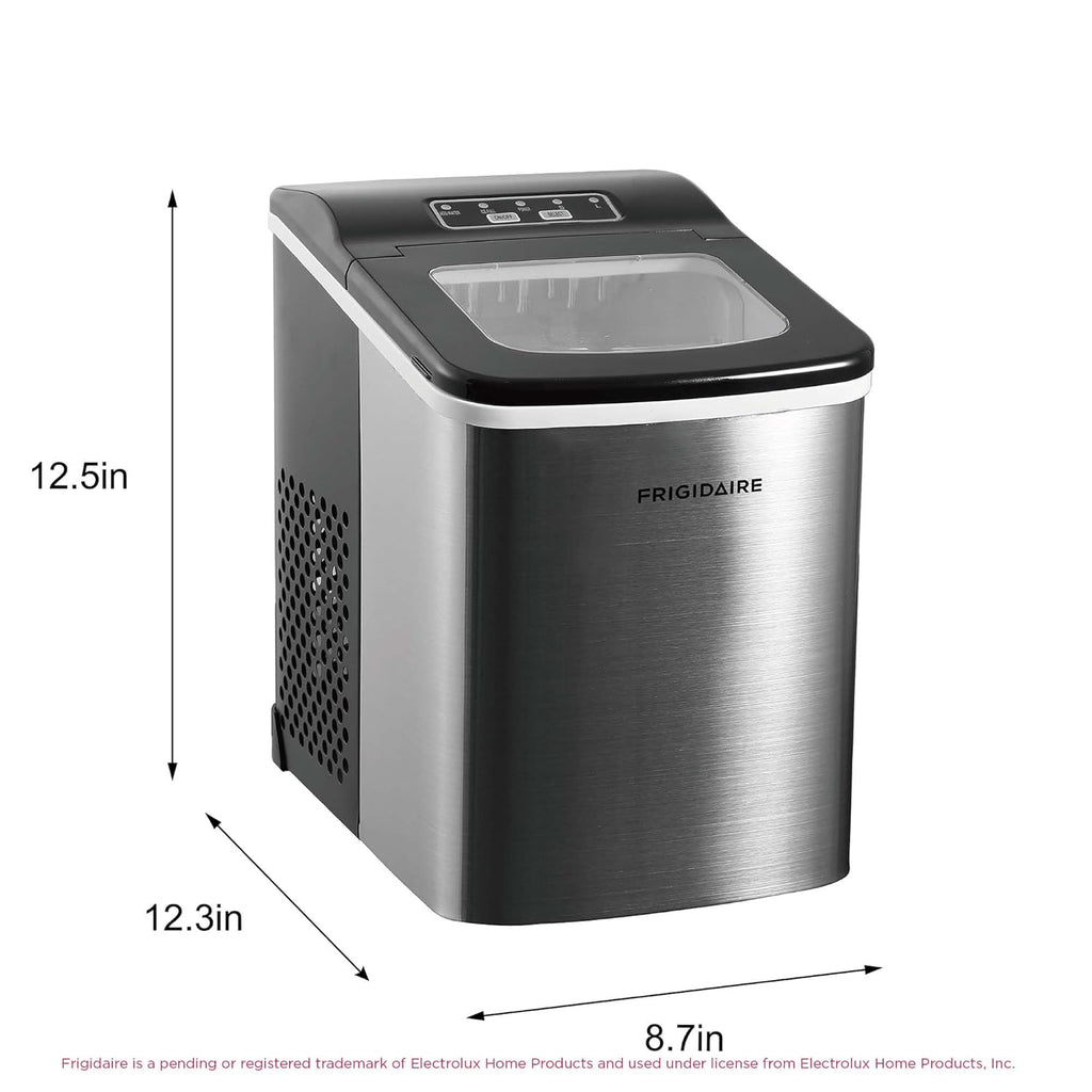 Frigidaire, 26 lb per Day, Countertop Bullet Ice Maker, Stainless Steel Jansha Store