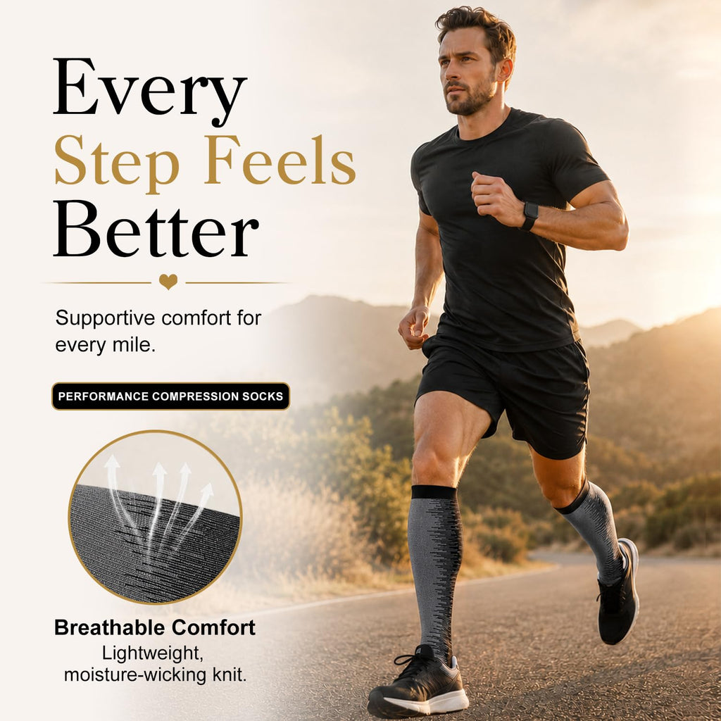 Laite Hebe 4 Pairs-Compression Socks for Women&Men Circulation-Best Support for Nurses,Running,Athletic Jansha Store