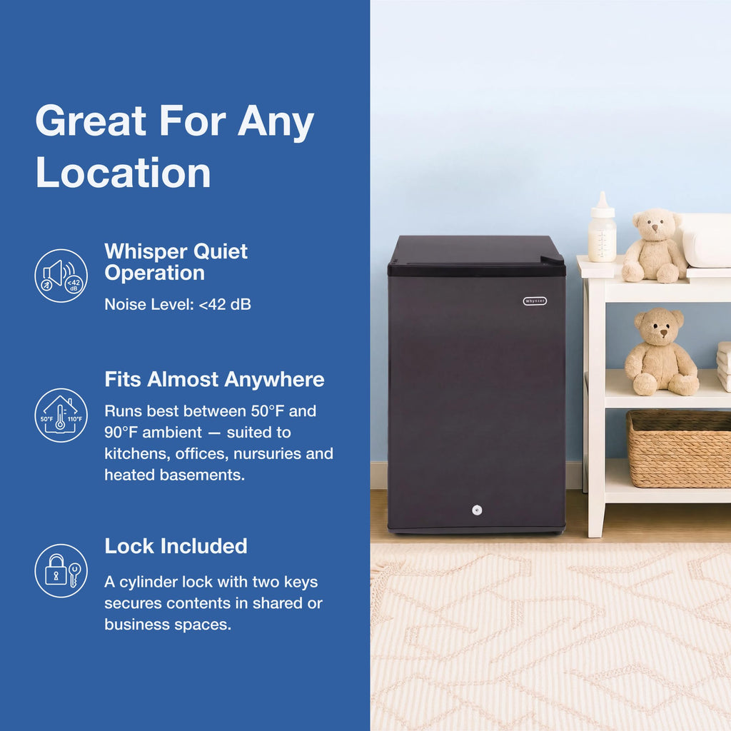 Whynter Upright Mini Freezer, 1.1 Cu Ft, Silver, CUF-112SS Jansha Store