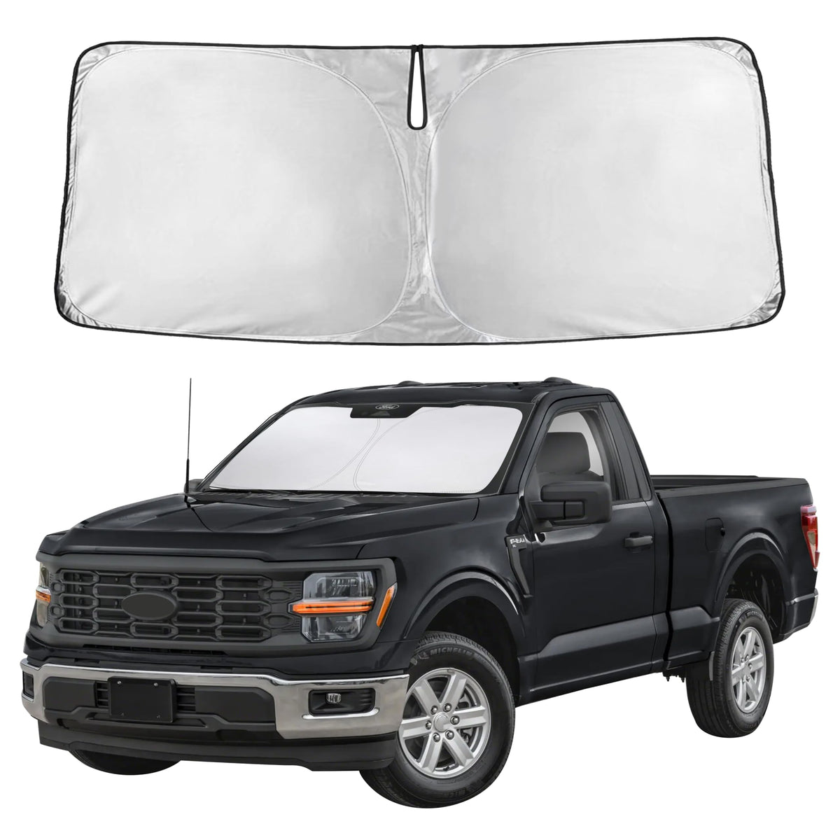Autovir Windshield Sun Shade, Foldable Car Window Shades, 280T Visor Shade Jansha Store