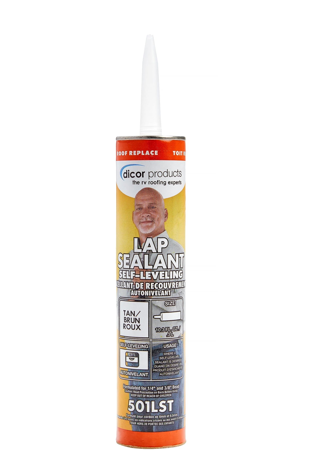Dicor 501LSW-1 Self-Leveling Lap Sealant, White, 10.3 Oz, RV Roofing Jansha Store