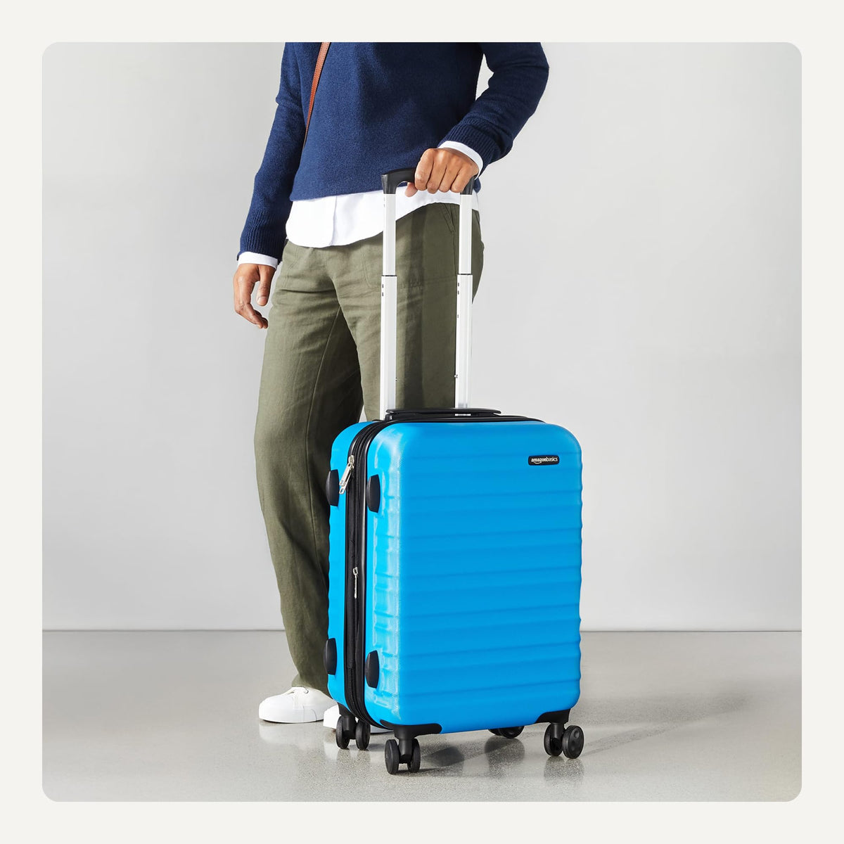 Amazon Basics 3-Piece Hardshell Suitcases Set (21", 26", 30"), Expandable For Up to 25% More Space, With Scratch-Resistant Finish, Four Multi-Directional Wheels, Rose Gold Jansha Store