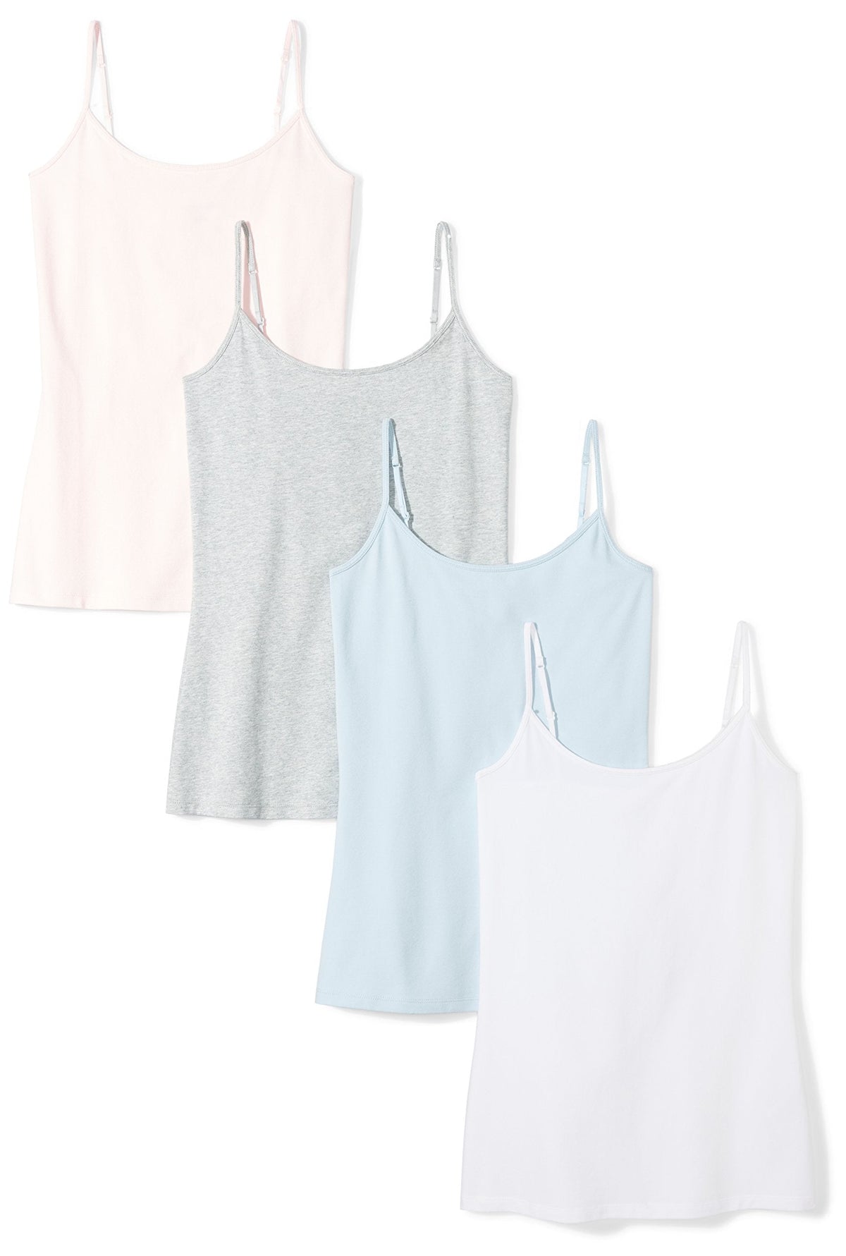 Side view of a women's slim-fit camisole highlighting the fitted stretch fabric