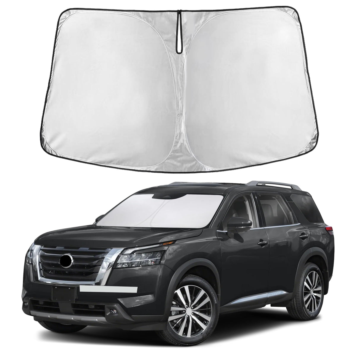 Autovir Windshield Sun Shade, Foldable Car Window Shades, 280T Visor Shade Jansha Store