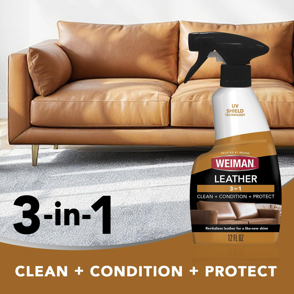 Weiman Leather Cleaner, Conditioner & Protector, Car Interior & Furniture Jansha Store