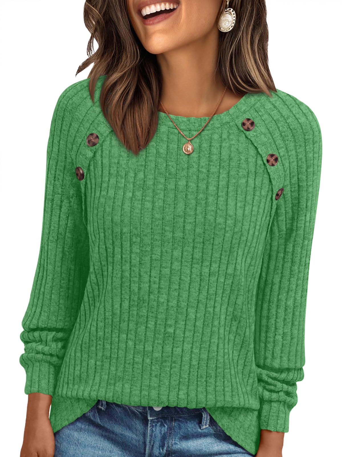 AUTOMET Womens Long Sleeve Shirts Fall Sweaters Business Casual Tops Blouse Jansha Store