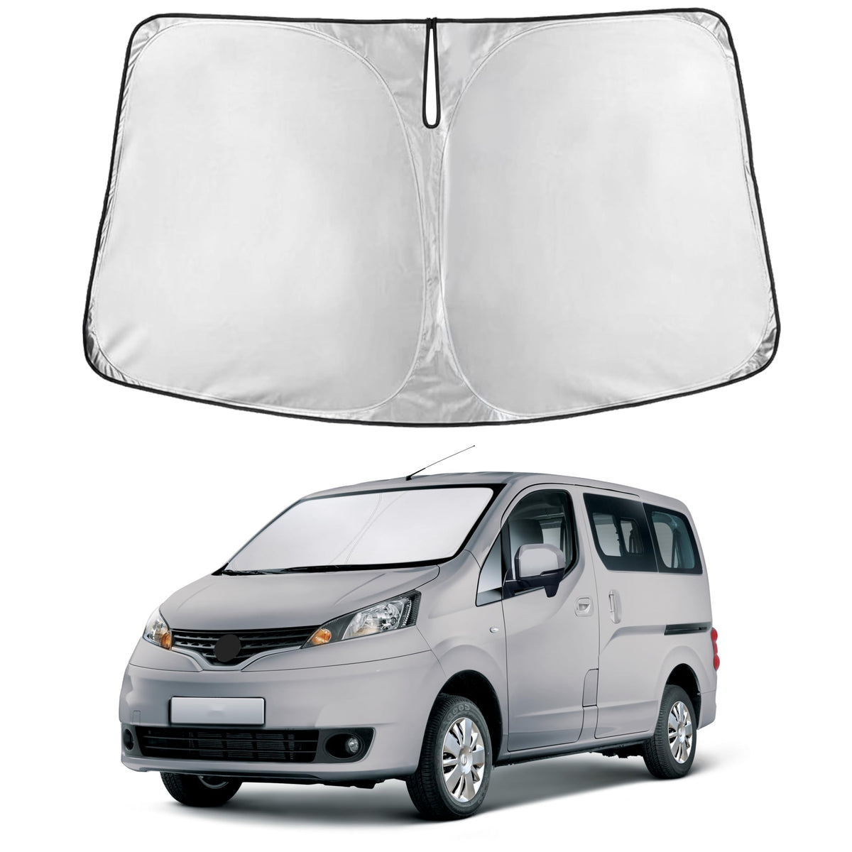 Autovir Windshield Sun Shade, Foldable Car Window Shades, 280T Visor Shade Jansha Store