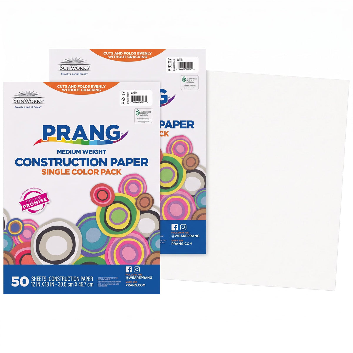 Prang (Formerly SunWorks) Construction Paper, 10 Assorted Colors, 12" x 18", 50 Sheets Jansha Store