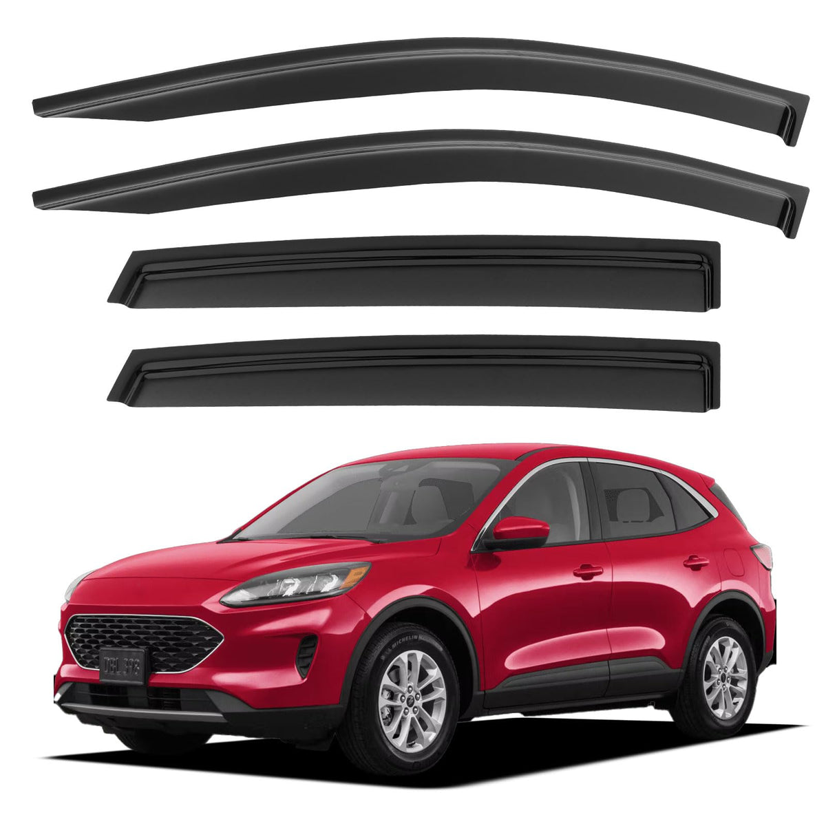 Window Visors Rain Guards for 2015-2026 Ford F150 Crew/SuperCrew Cab Jansha Store