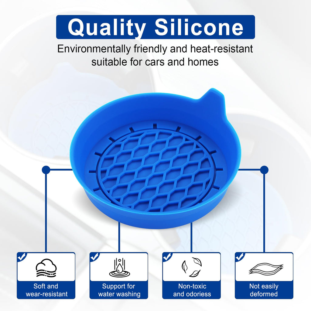 SINGARO Car Cup Holder Coaster, Silicone Cup Holder Insert, Universal Non-Slip Cup Holders, Car Accessories Interior for Women and Man Interior Sets 4 Pack Black Jansha Store