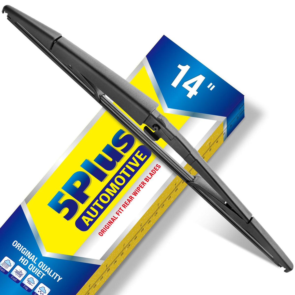 5 PLUS RearQuiet 12 Inch Rear Wiper Blade,OEM Replacement Rear Window Wiper Jansha Store
