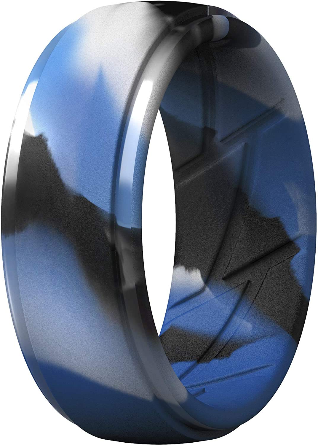 ThunderFit Men's Silicone Rings, Breathable Rubber Bands, 10mm Wide Jansha Store