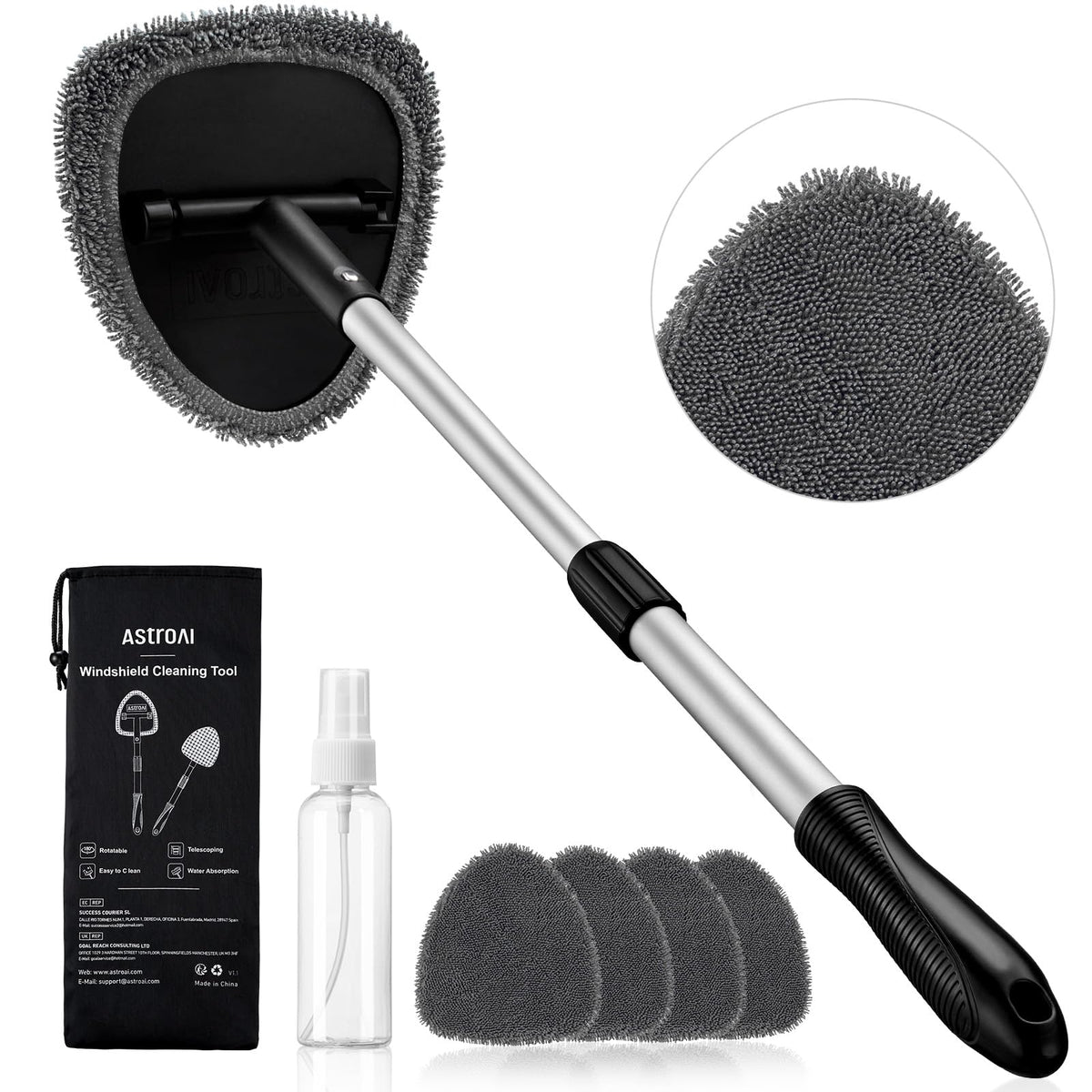 AstroAI Windshield Cleaner Tool & Car Interior Detailing Kit, Blue, 21 in Jansha Store