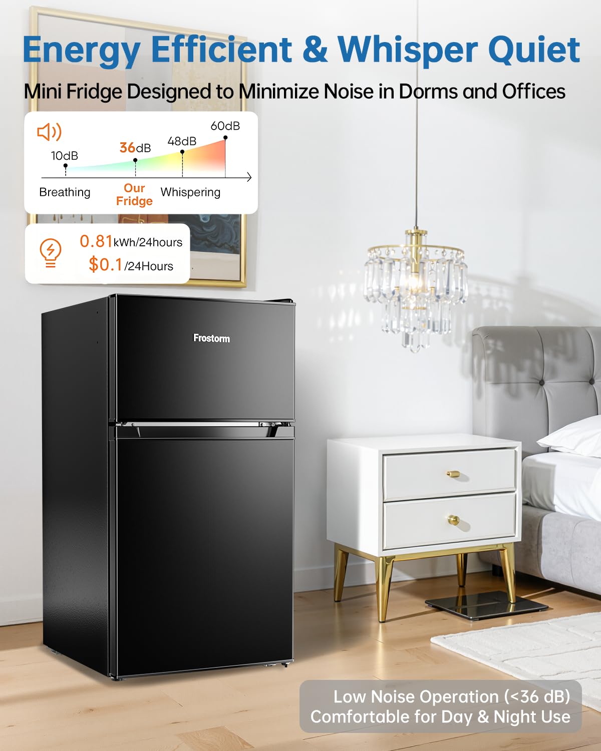 3.2 Cu Ft Mini Fridge with Freezer, Single Door Upright Freezer Jansha Store