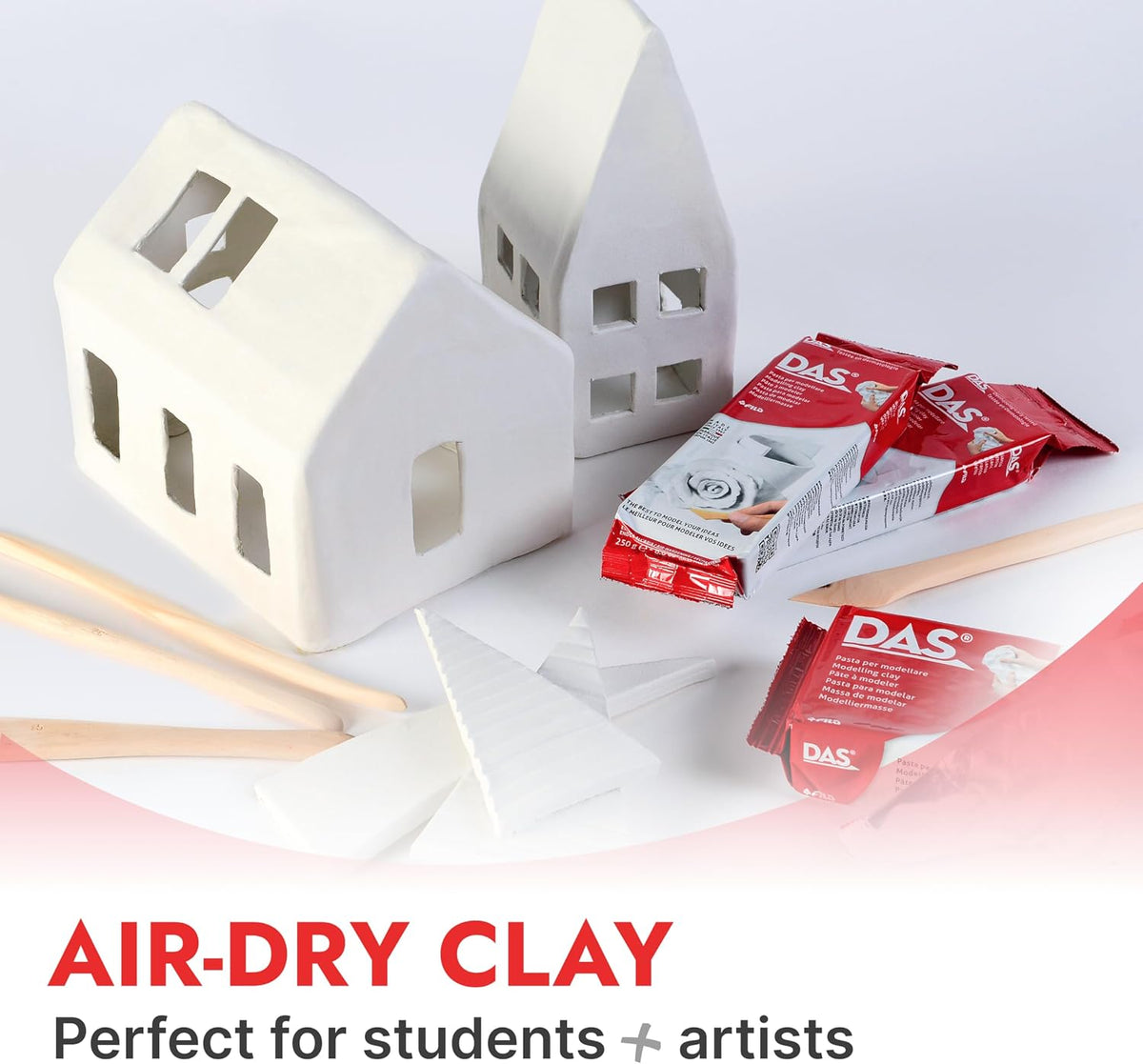 DAS Modeling Clay Air Hardening, White, 2.2lb, 1 Count Jansha Store