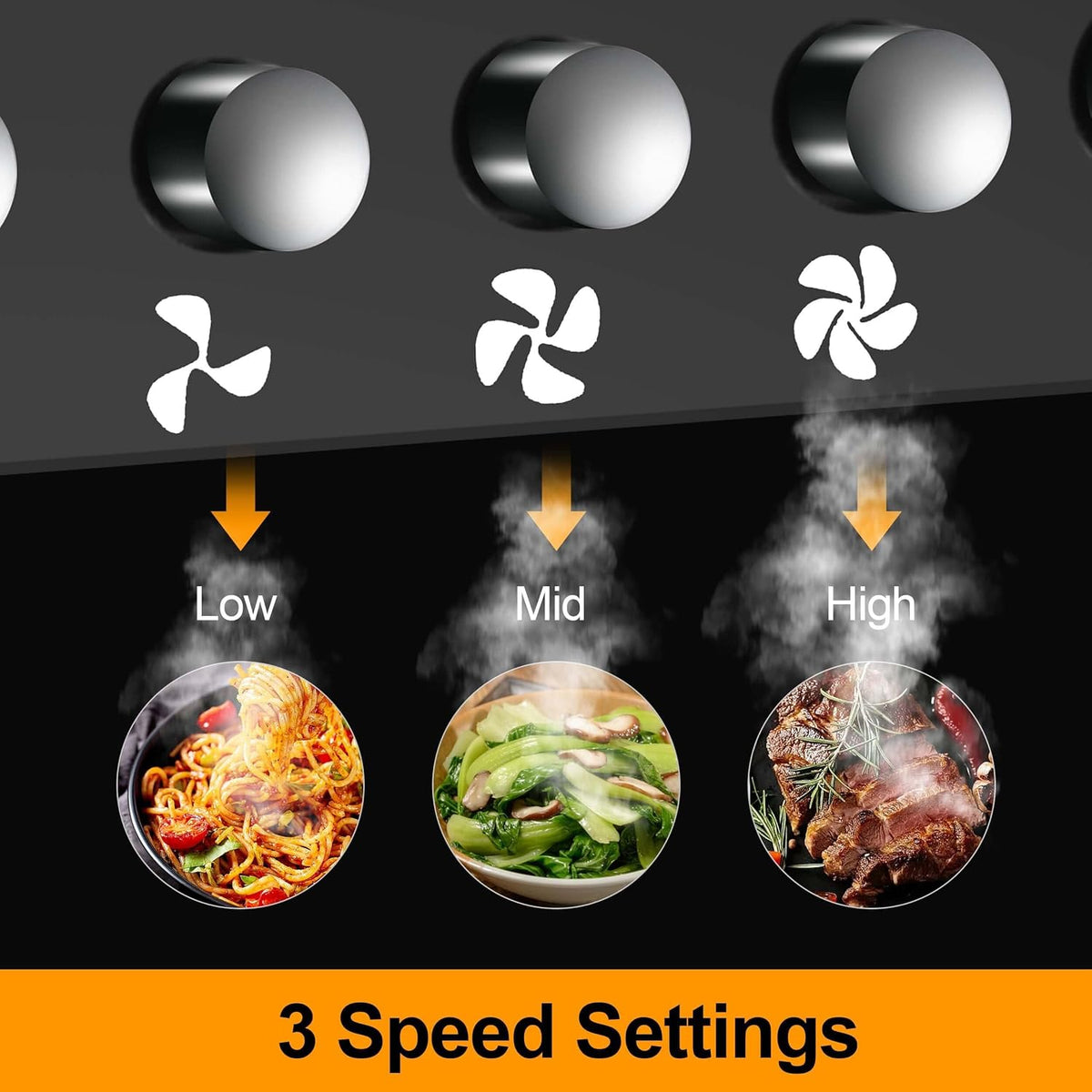 SNDOAS Black Range Hood,Wall Mount Range Hood 30 inch,Stainless Steel Kitchen Hood with Ducted/Ductless Convertible,Stove Vent Hood,Aluminum Filters,3 Speed Exhaust Fan,LED Light,Button Control Jansha Store