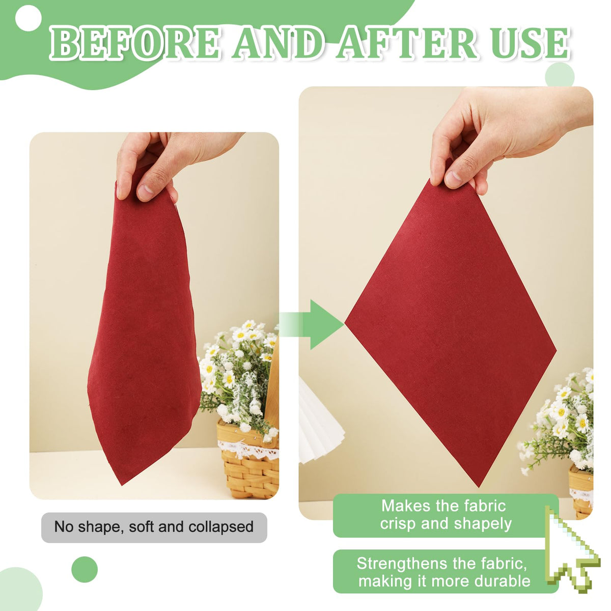 Medium Weight Interfacing Fabric for Sewing Iron On Fusible Interfacing Jansha Store