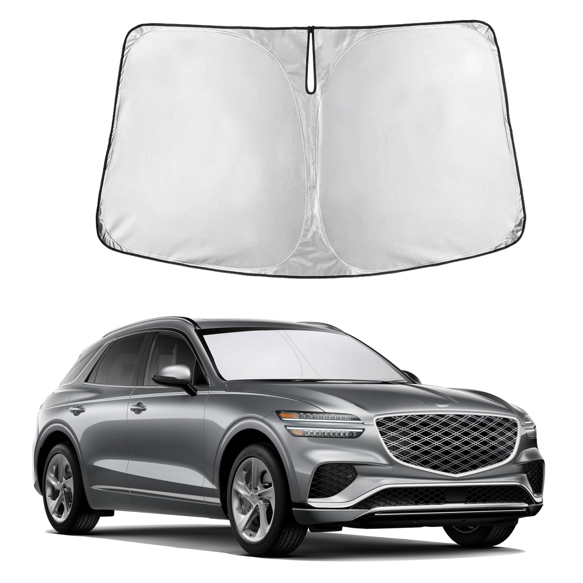 Autovir Windshield Sun Shade, Foldable Car Window Shades, 280T Visor Shade Jansha Store