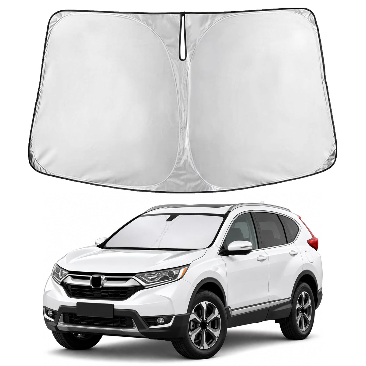 Autovir Windshield Sun Shade, Foldable Car Window Shades, 280T Visor Shade Jansha Store