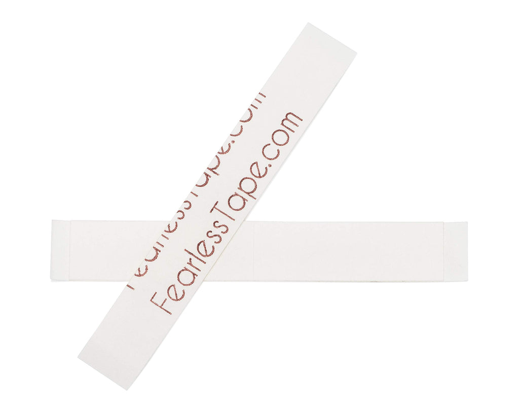 Close-up of the Fearless Tape packaging showing the 36 strip count