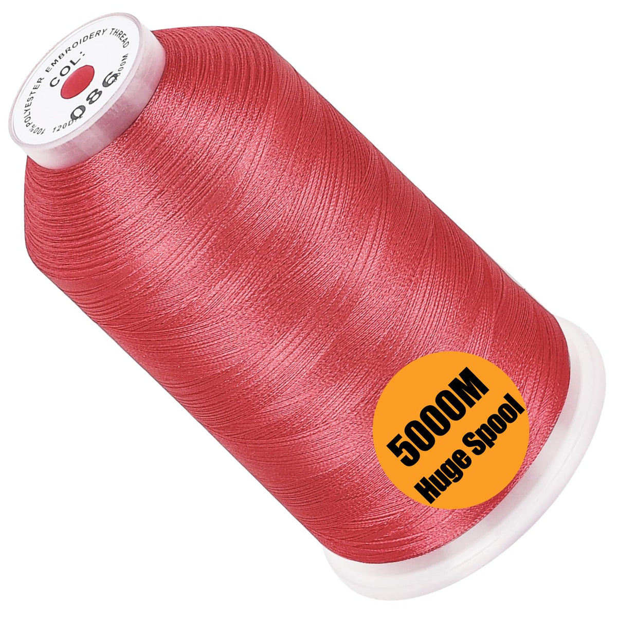 New brothread 5000M Huge Spool Embroidery Machine Thread - White Jansha Store