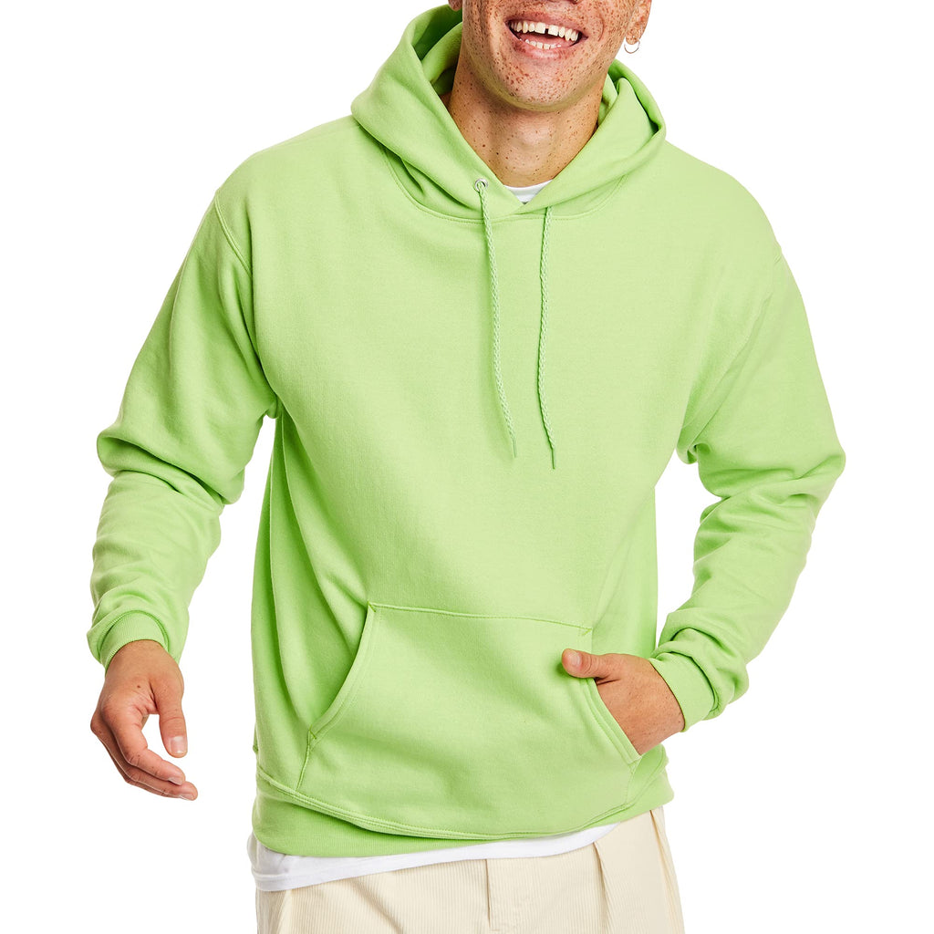 Hooded sweatshirt viewed from the back showing the relaxed fit and hood shape