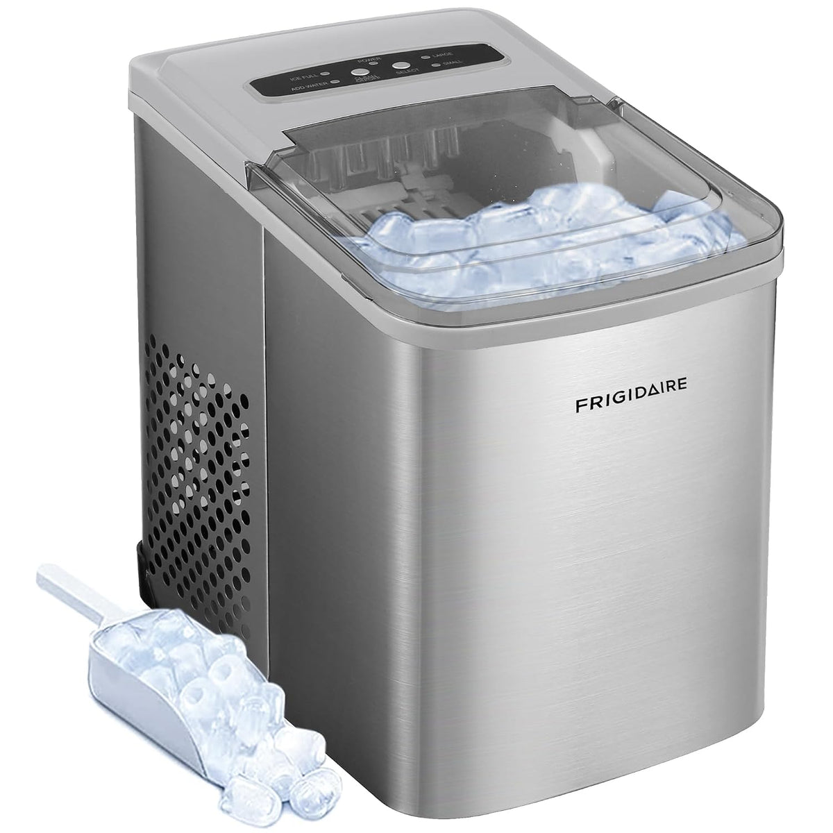Frigidaire 26 Lbs per Day Portable Compact Maker, Ice Making Machine, Stainless, Medium Jansha Store