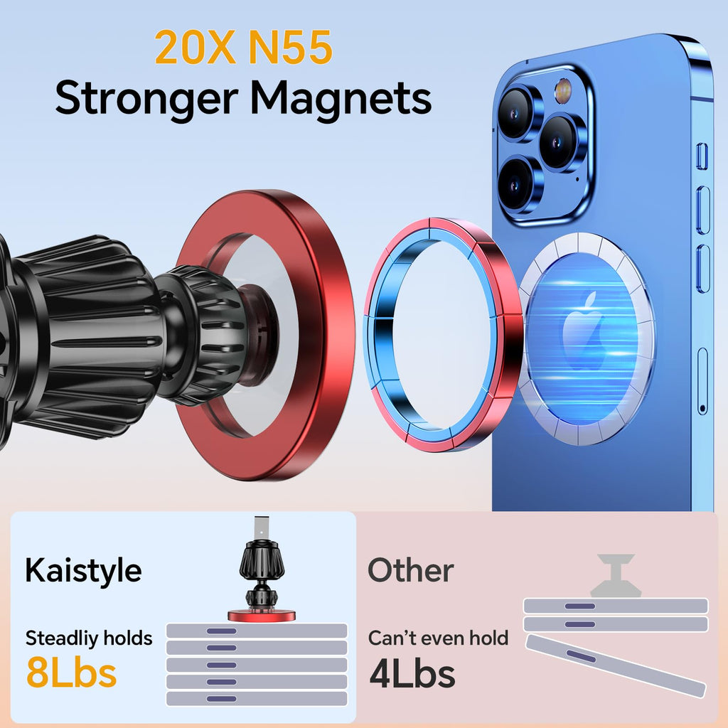 Kaistyle for Magsafe Car Mount【Strong Magnet】 Magnetic Phone Holder for Car Phone Holder Mount Dash Mounted Holders Phone Holders for Your Car Accessories for Women Men for iPhone 18 Pro Max 17 16 15 Jansha Store