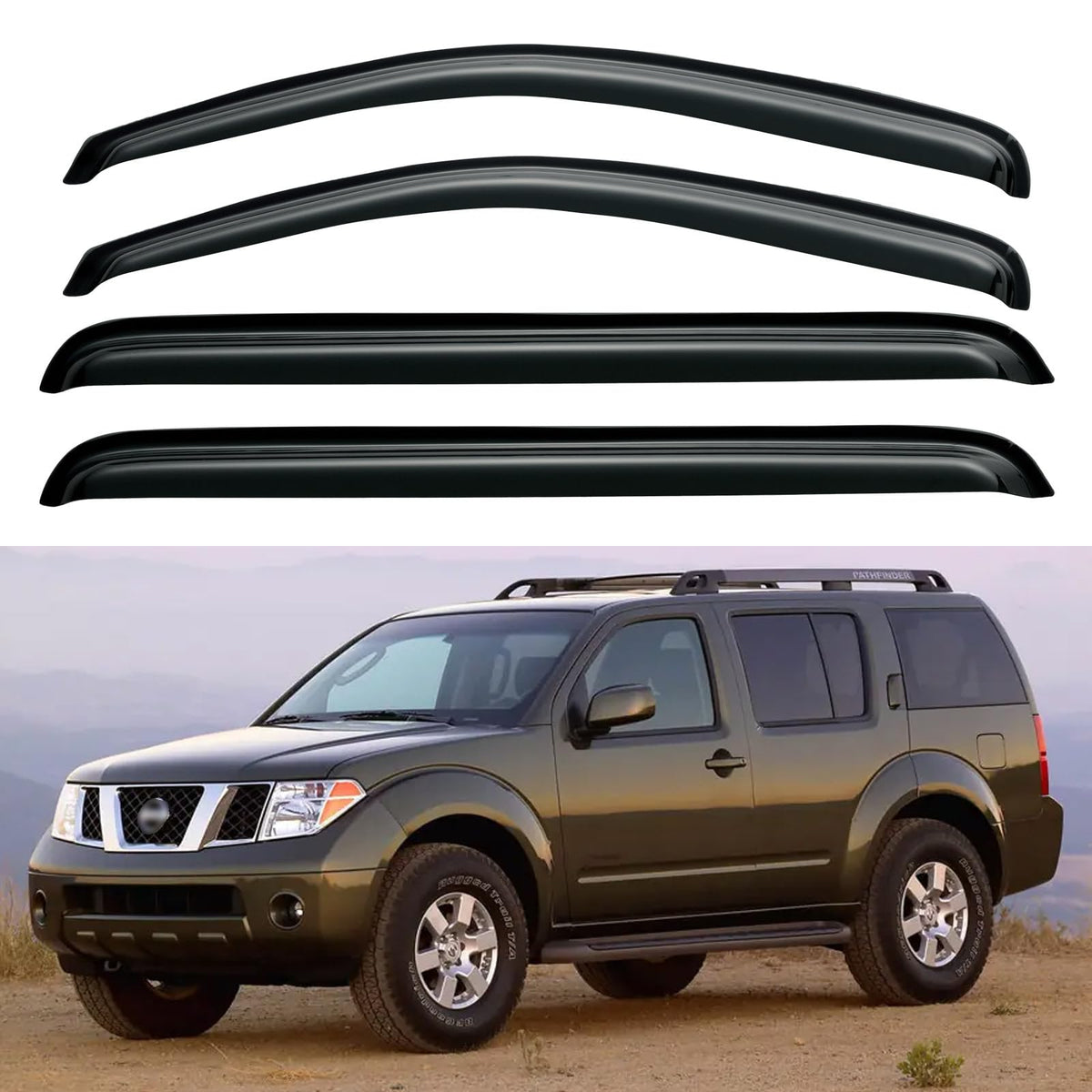 Window Visors Rain Guards for 2015-2026 Ford F150 Crew/SuperCrew Cab Jansha Store