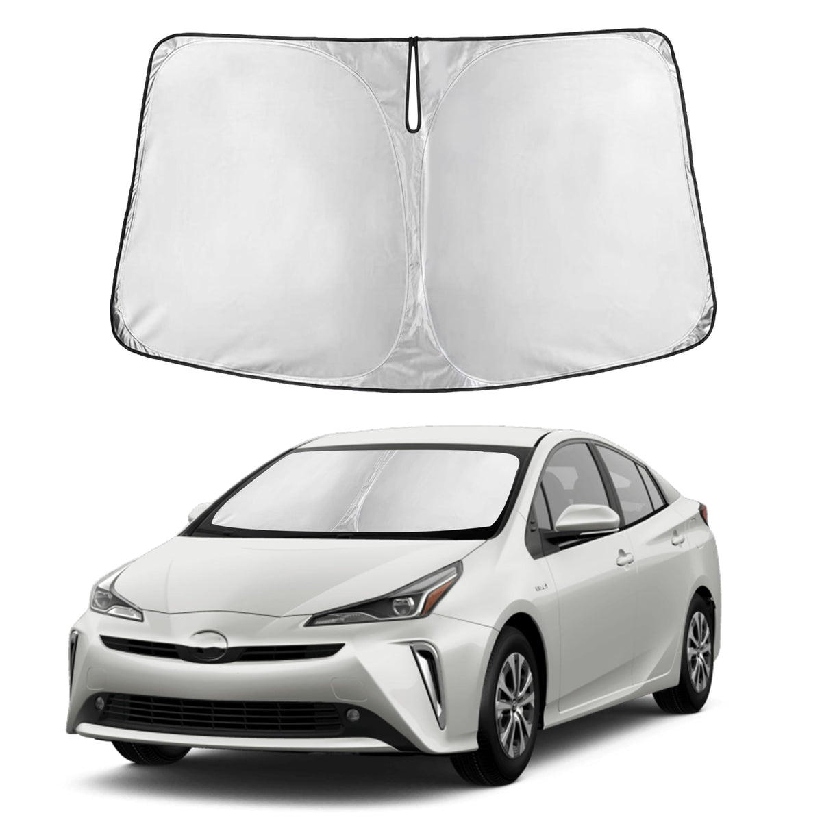 Autovir Windshield Sun Shade, Foldable Car Window Shades, 280T Visor Shade Jansha Store