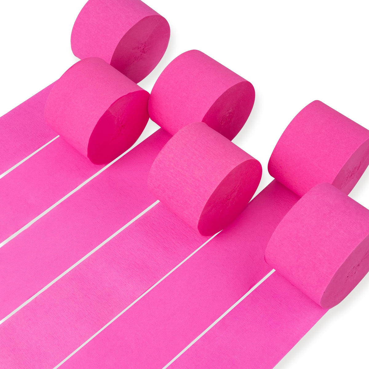 PartyWoo Pastel Crepe Paper Streamers 6 Rolls 492 FT Streamers Jansha Store