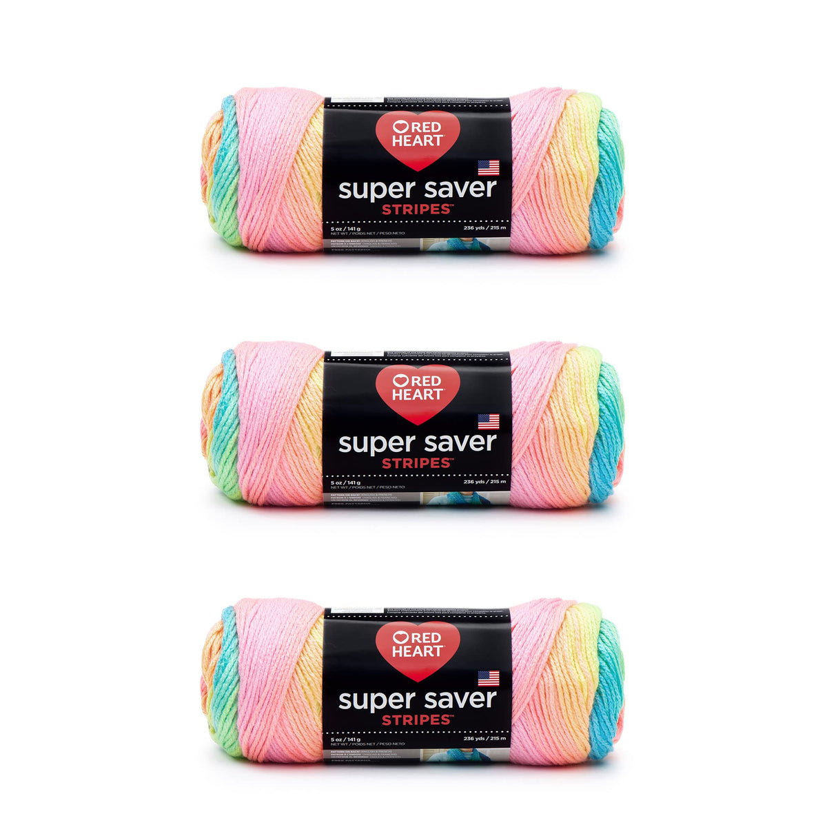 Red Heart Super Saver Yarn for Crocheting & Knitting, Medium Thyme, 3-Pack Jansha Store