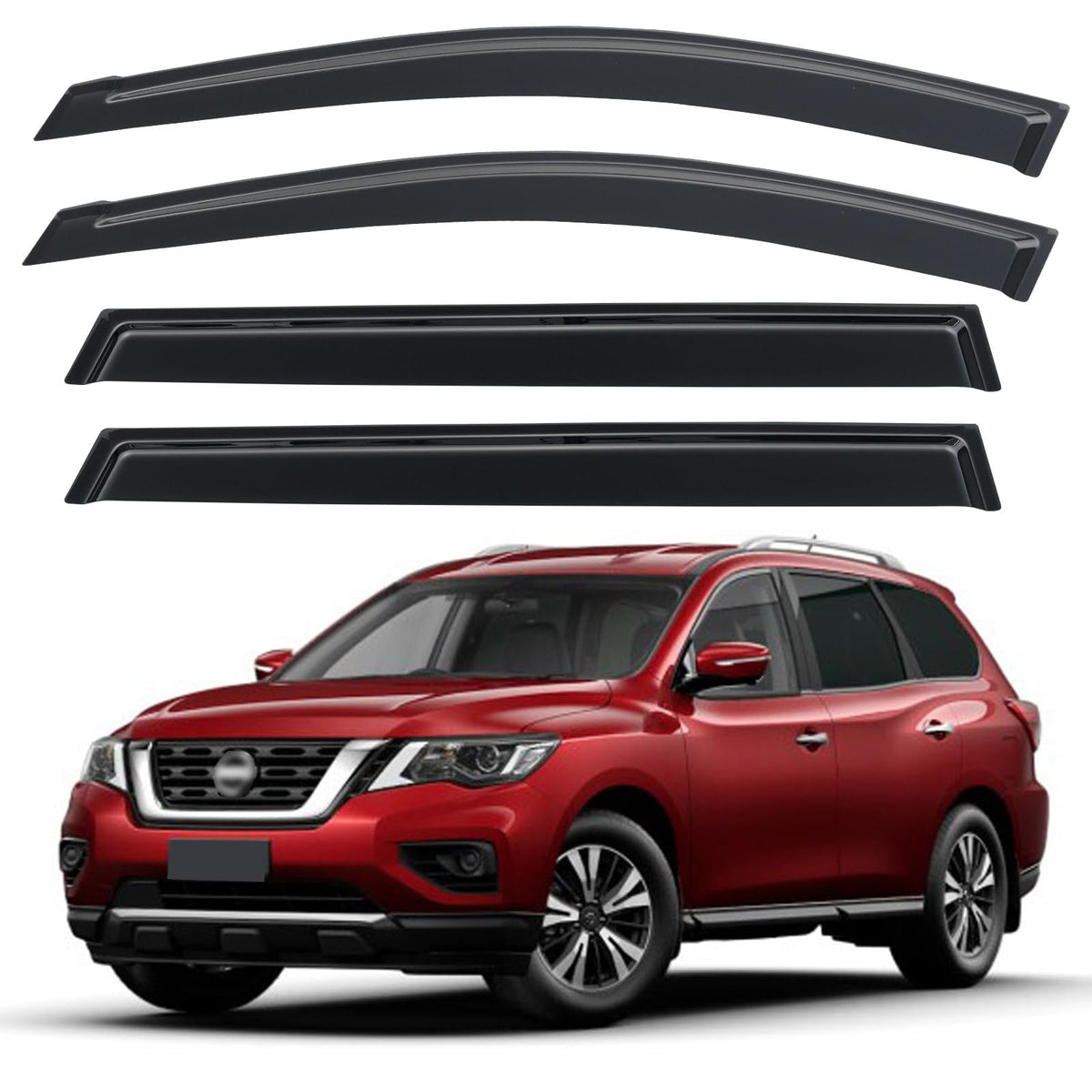 Window Visors Rain Guards for 2015-2026 Ford F150 Crew/SuperCrew Cab Jansha Store