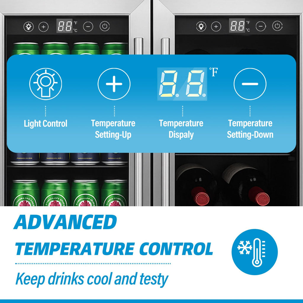 Erivess 24 Can Mini Fridge, 0.6 Cu.ft Beverage Refrigerator Cooler, Black Jansha Store