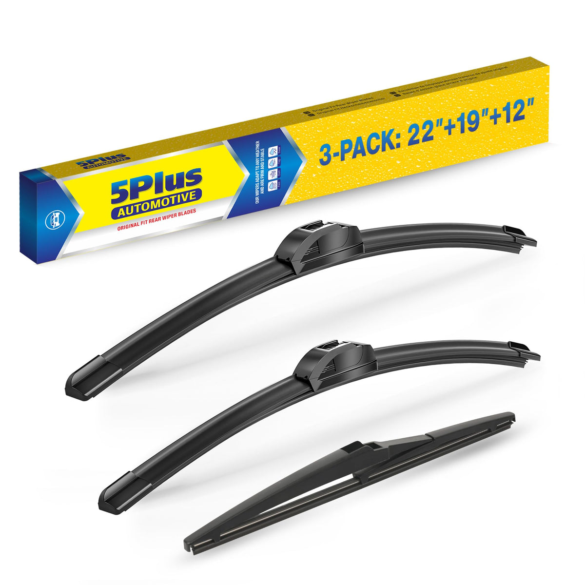 5 PLUS 20" Wiper Blades 2 Pack for J/U HOOK Front Arms,Premium All-Seasons Jansha Store