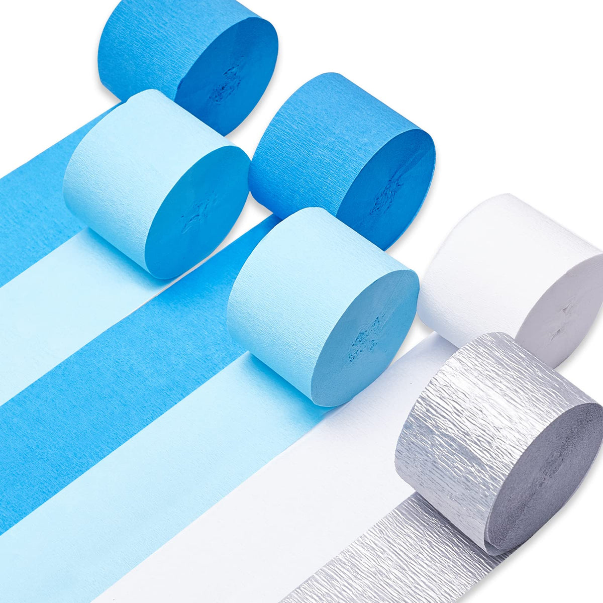 PartyWoo Pastel Crepe Paper Streamers 6 Rolls 492 FT Streamers Jansha Store