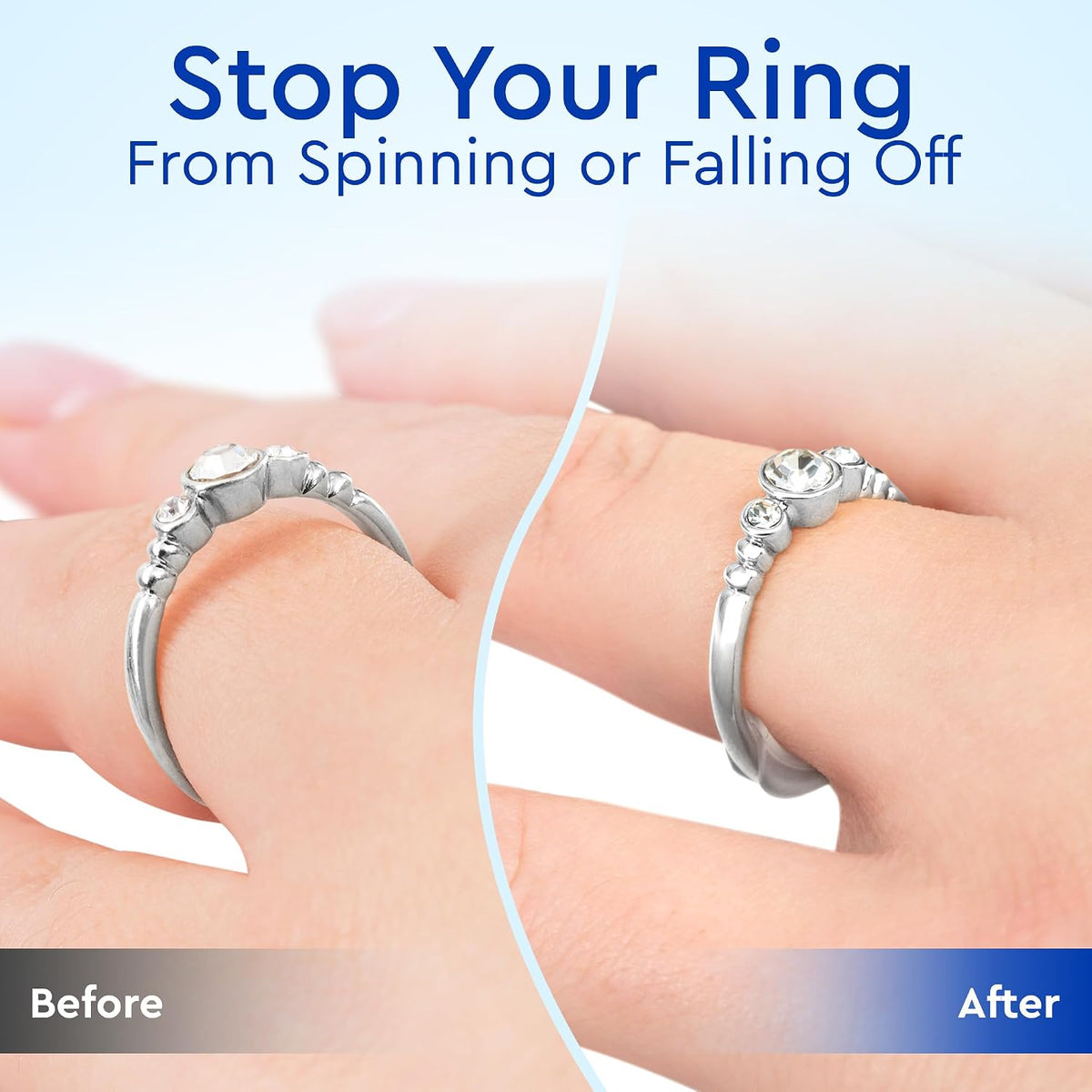 Ring Sizers for Loose Rings – Clip Ring Adjusters in 8 Sizes, Fits Flat Bands Up to 8 mm, Invisible Ring Guards for Women & Men Jansha Store