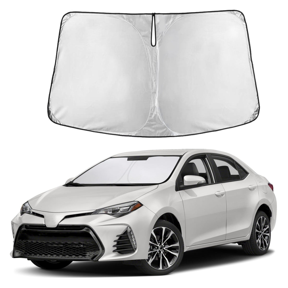 Autovir Windshield Sun Shade, Foldable Car Window Shades, 280T Visor Shade Jansha Store