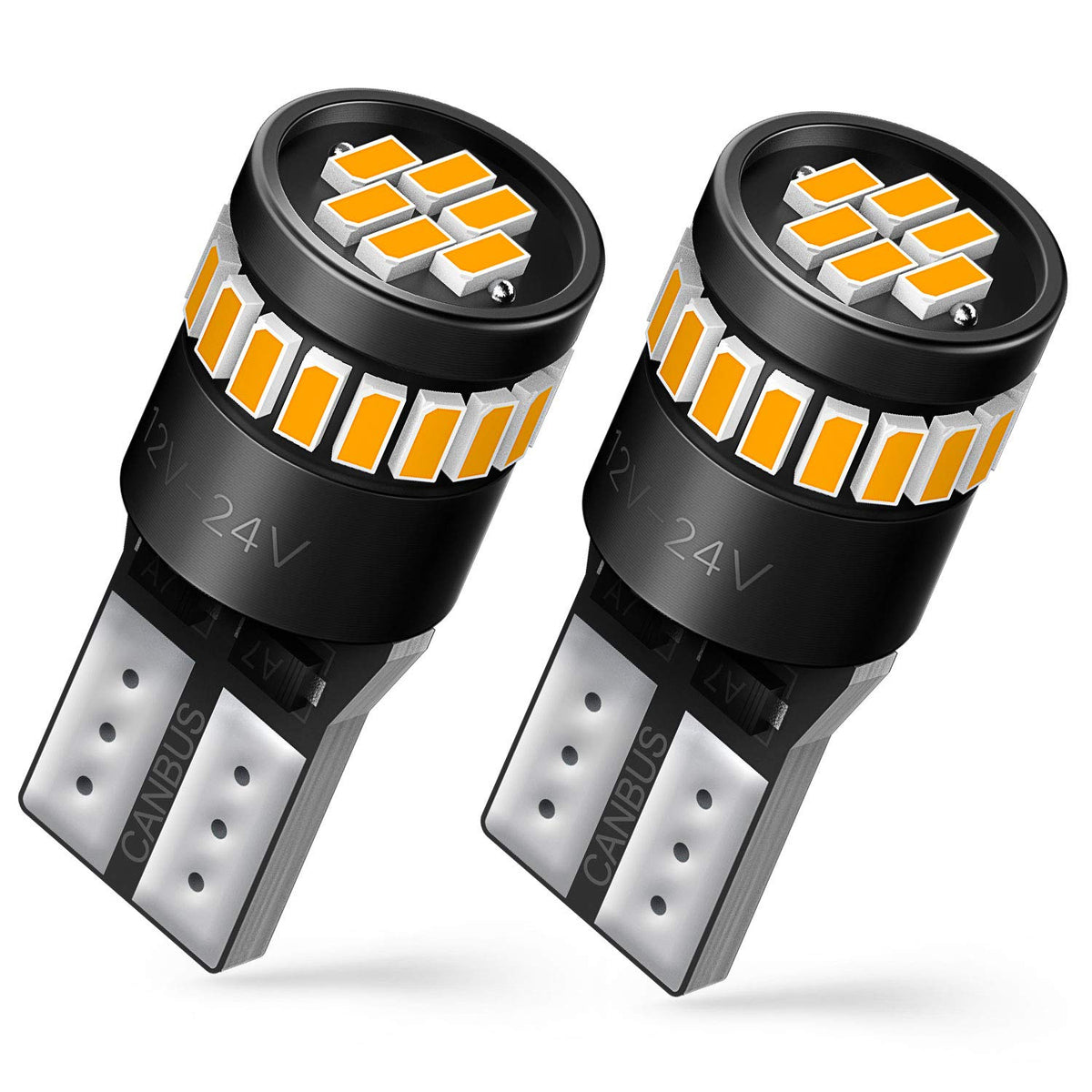 AUXITO 194 LED Bulbs for License Plate Light 168 175 2825 W5W T10 24-SMD 3014 Chipsets 6000K White for Car Dome Door Map Dash Courtesy Cargo License Plate Lights, Pack of 2 Jansha Store