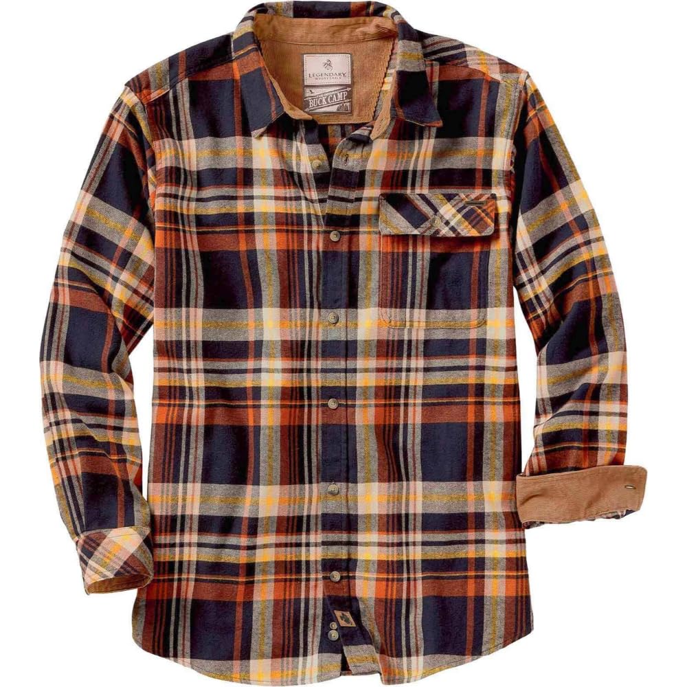 Legendary Whitetails Mens Flannel Long Sleeve Button Down 100% Cotton Shirt Jansha Store