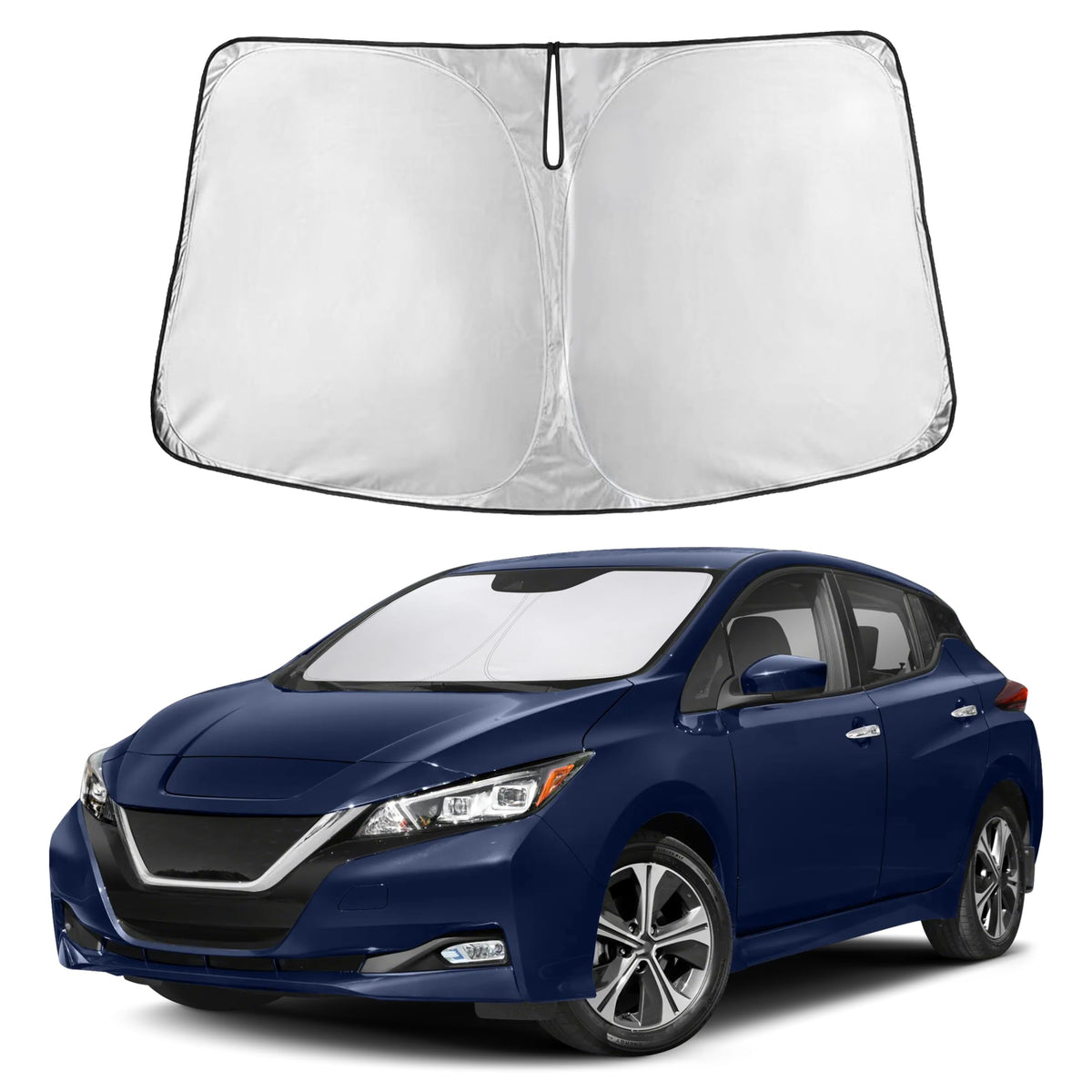Autovir Windshield Sun Shade, Foldable Car Window Shades, 280T Visor Shade Jansha Store