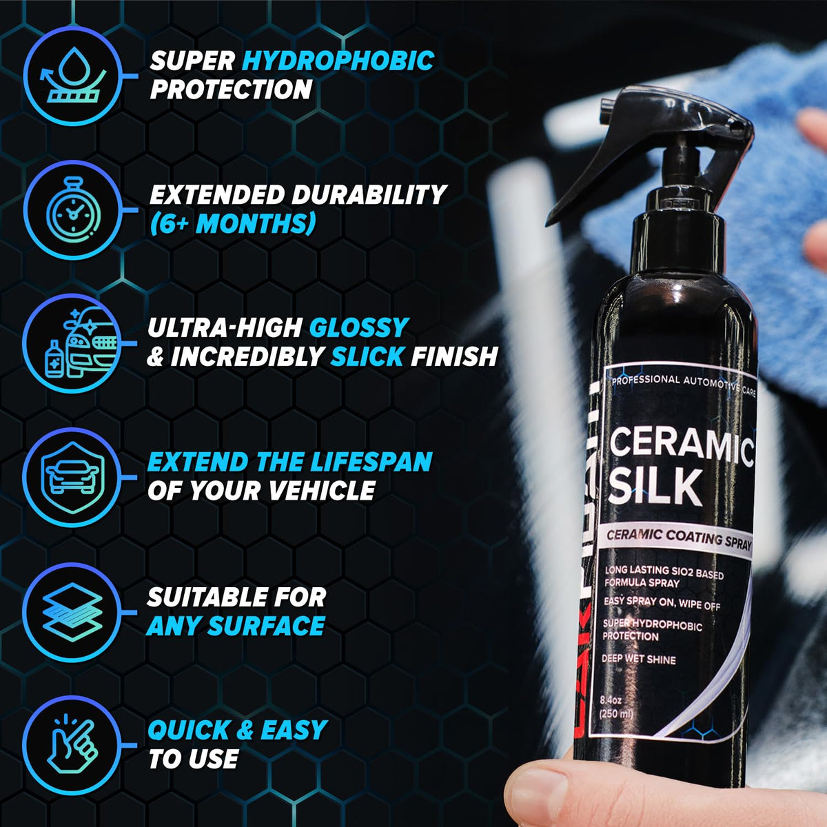 Carfidant Scratch Repair and Swirl Remover - Car Paint Scratch Remover & Restorer Kit with Buffer Pad - Polishing & Waxing Kits - Compound for Vehicles Paint Repair - 8.4 fl. Oz. Jansha Store