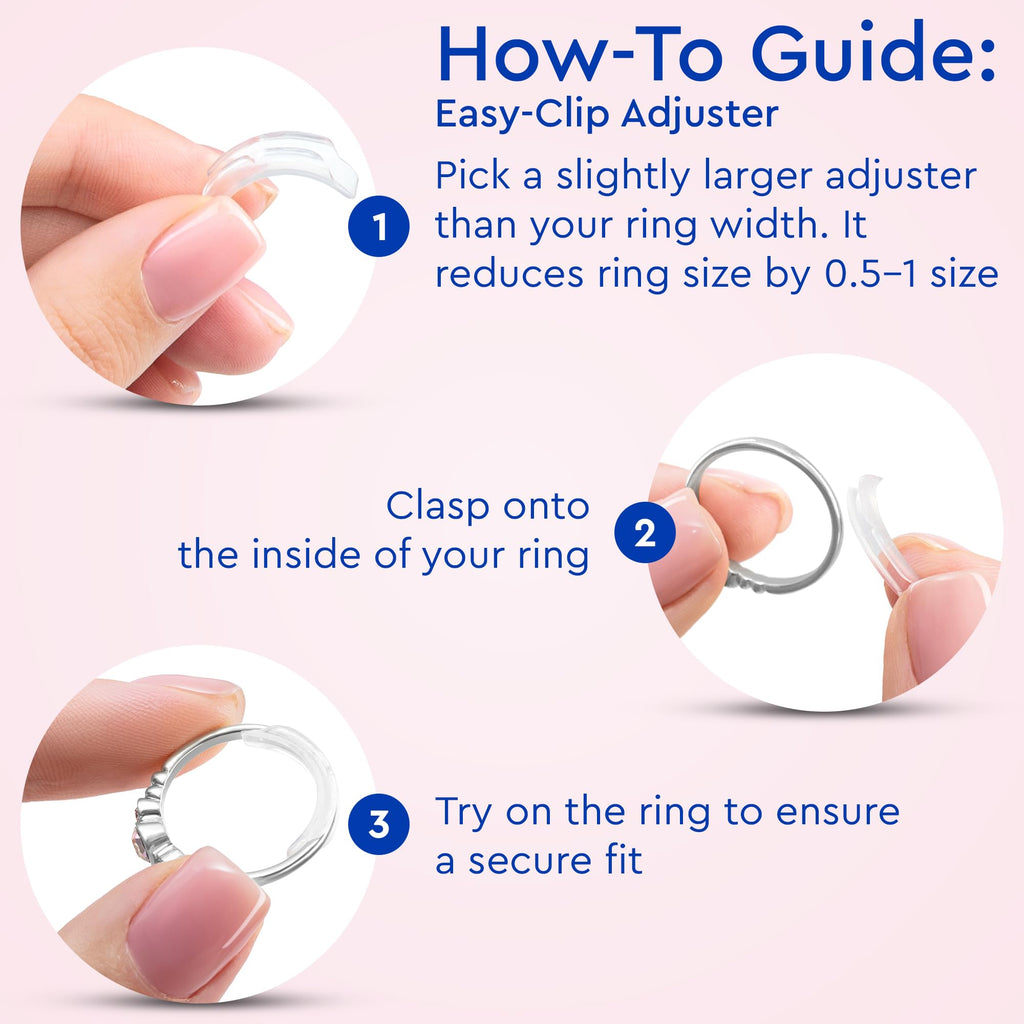 Ring Sizers for Loose Rings – Clip Ring Adjusters in 8 Sizes, Fits Flat Bands Up to 8 mm, Invisible Ring Guards for Women & Men Jansha Store