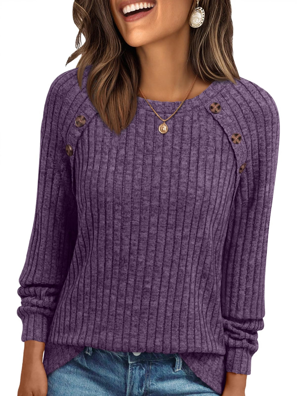 AUTOMET Womens Long Sleeve Shirts Fall Sweaters Business Casual Tops Blouse Jansha Store