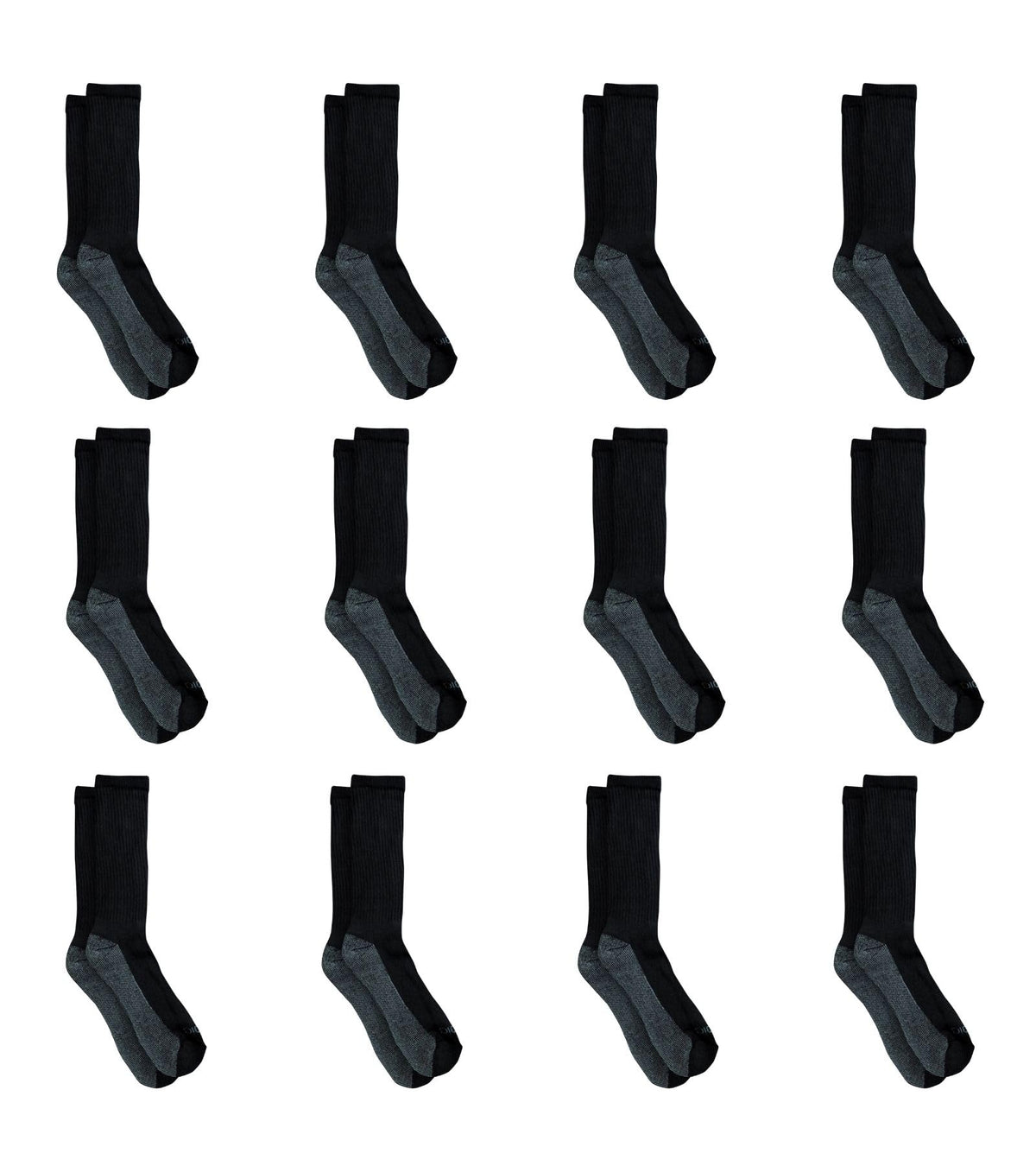 Dickies Dri-tech crew socks folded in a drawer, showing soft cotton-blend fabric