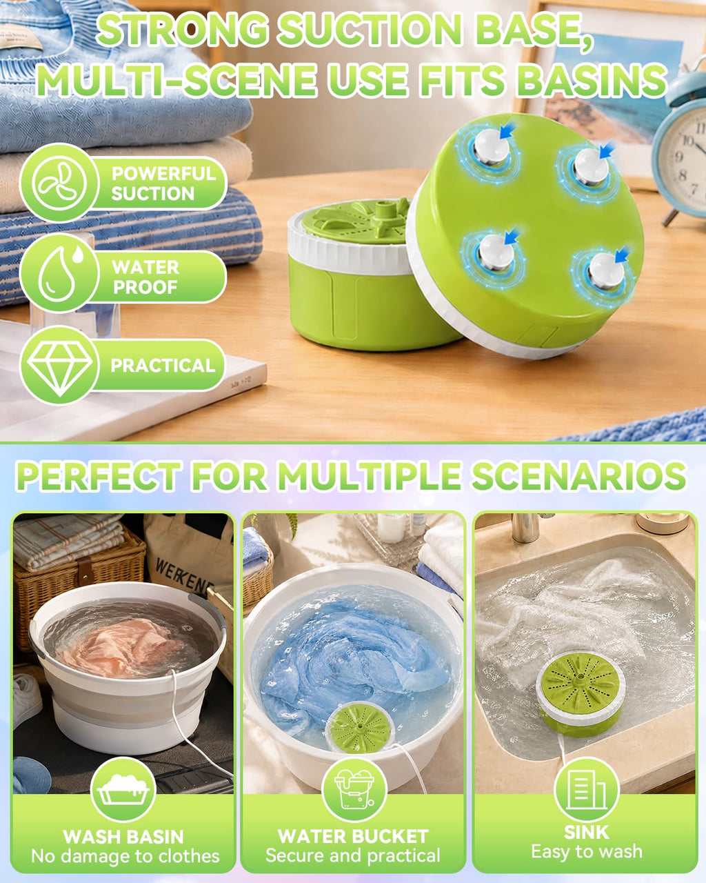 USB Portable Washing Machine | For Clothes & Dishes, Travel, Dorms, RVs Jansha Store