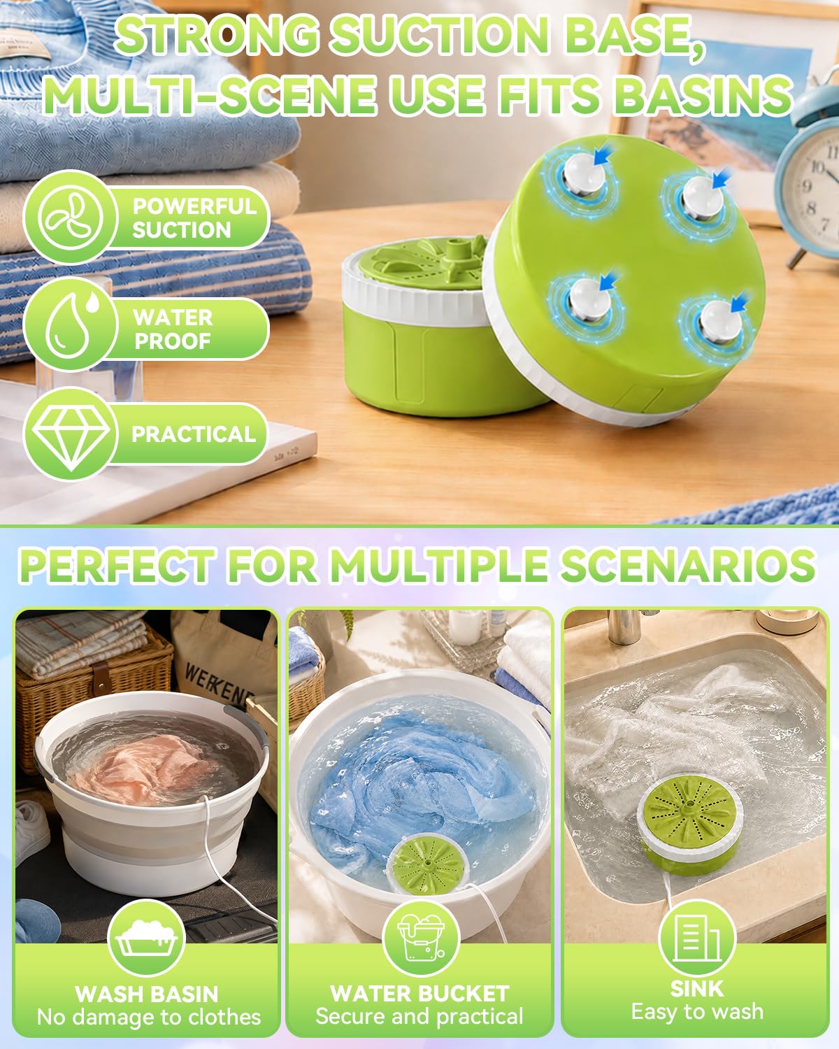 USB Portable Washing Machine | For Clothes & Dishes, Travel, Dorms, RVs Jansha Store
